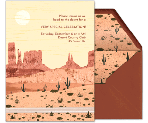 Desert Drive by Tània García Invitation