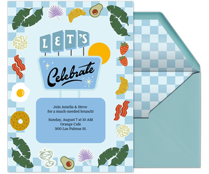 Mid Century Modern Brunch-Sign Invitation