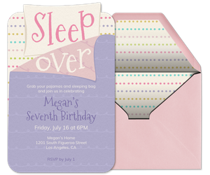 Sleepover Sleeping Bag Invitation