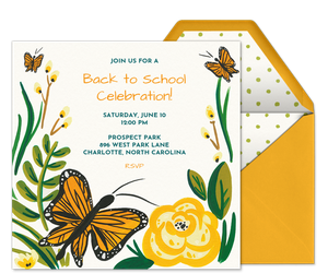Butterfly Garden Invitation