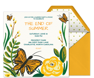 Butterfly Garden Invitation