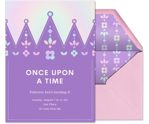 Princess Birthday Tiara Invitation