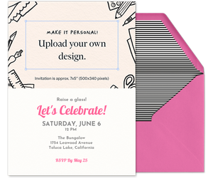 Design Your Own Pink Invitation