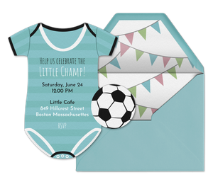 Soccer Jersey Onesie Invitation