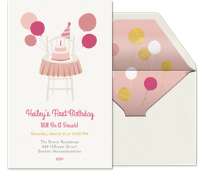 Smashing Good Time High Chair Invitation