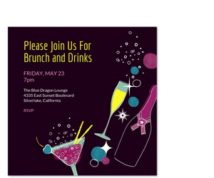 Bubbles and Cheers Invitation