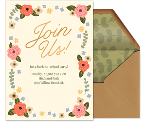 Floral Join Us Invitation