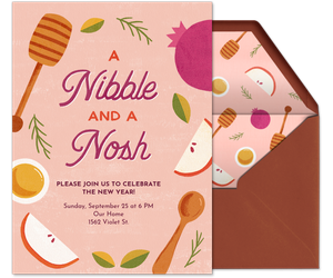 Nibble & Nosh Rosh Hashanah Invitation