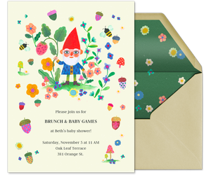 Gnoming Around by Shannon Snow Invitation