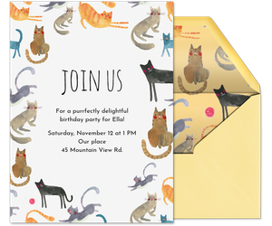 Purrfect Party by Shannon Snow Invitation