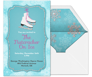 Silver Skates Invitation