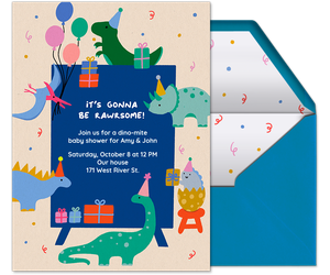 Rawrsome Dino Party Invitation