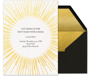 Golden Surprise Party Invitation