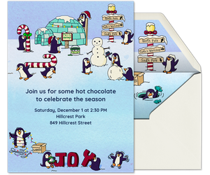 Penguin Lawn Invitation