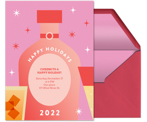 Cheers To A Happy Holiday Invitation