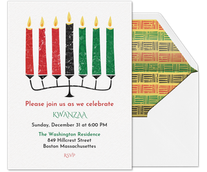 Kwanzaa Candles Invitation