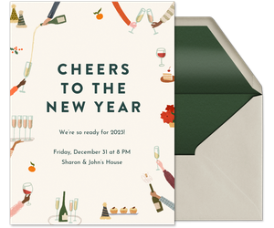 Colorful New Year's Eve Invitation