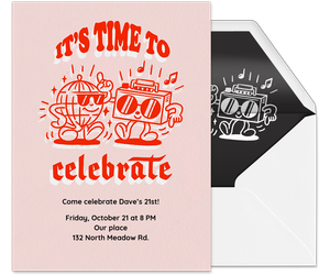 It's Time To Celebrate Invitation