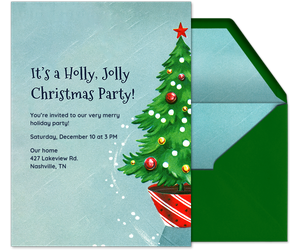 Vintage Christmas Invitation
