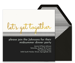 Black and Gold Invitation