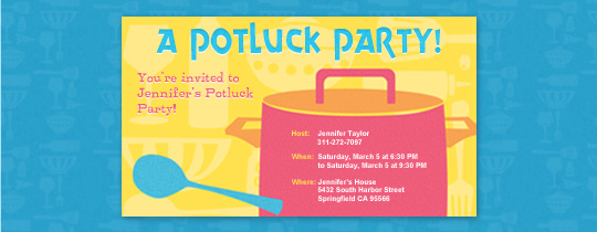 Potluck Party Invitation