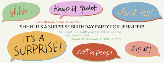 Secret Bubbles Invitation Secret Bubbles Invitation