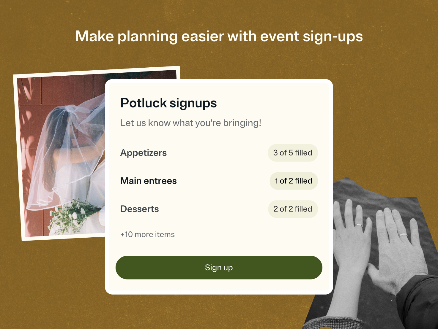 Let guests know how to celebrate you