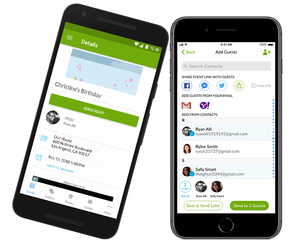 send party event invitations by text message evite com