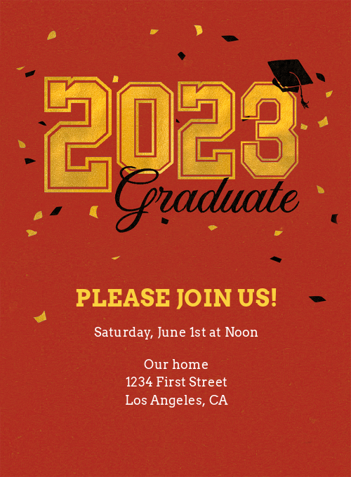 2025 Graduatecardinal graduation invitation