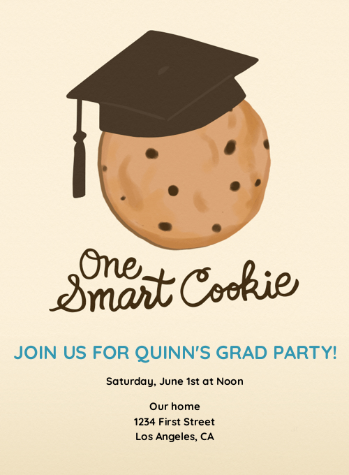 Smartcookie graduation invitation