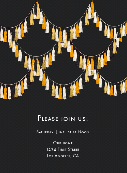 Garlandblack graduation invitation