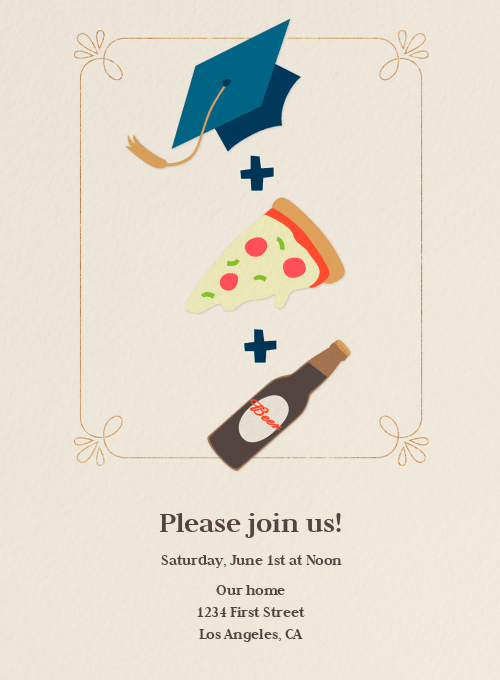 Gradpartyformula graduation invitation