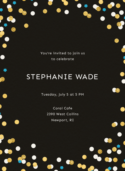 Confetti Love Graduation graduation invitation