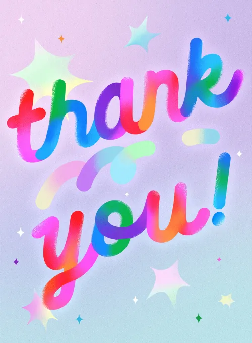 Rainbow Swirl Jump - thankyou_cards - Card