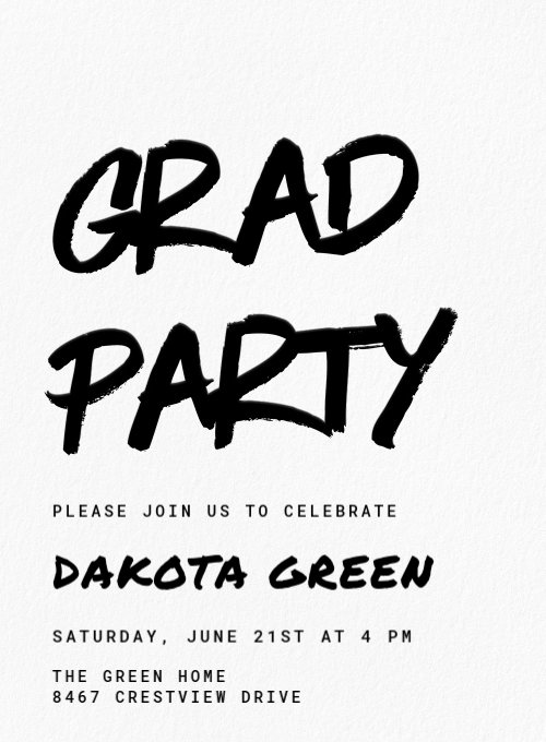 Grad to Know Ya graduation invitation