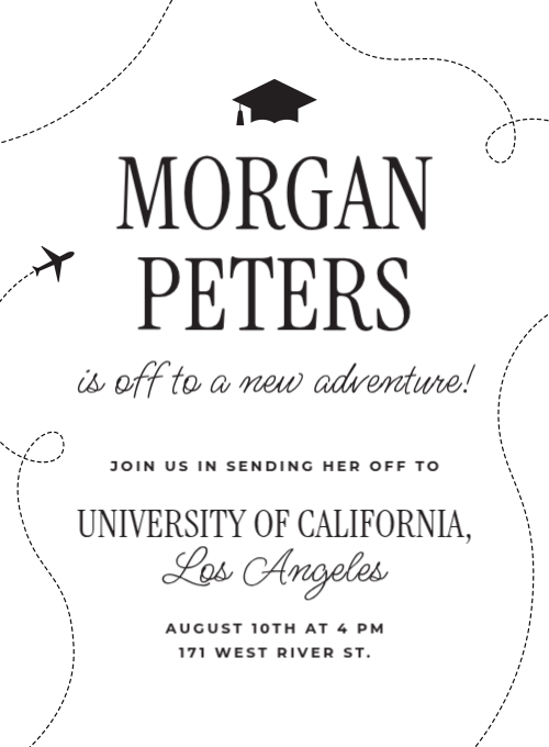 College Bound graduation invitation