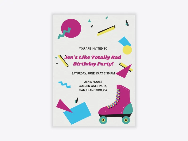 '90s Themed Party - featured - Invitation