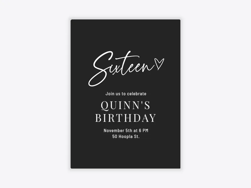 Birthday Love - sweet_sixteen - Invitation