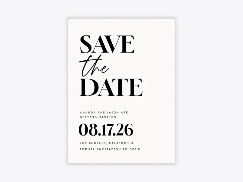 Black Serif - save_the_date - Invitation