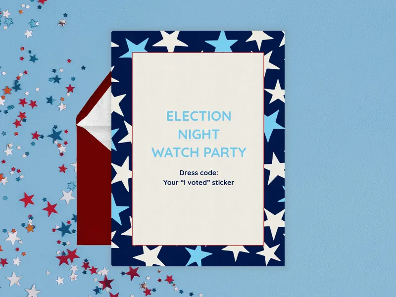 Blue & White Stars - activism - Invitation