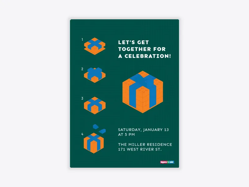 Bricks 4 Kidz: Building a Present - featured - Invitation
