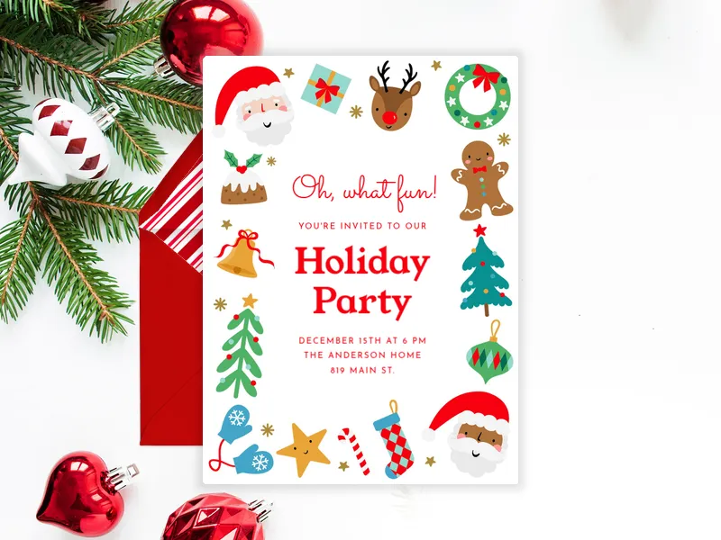Christmas Friends - birthday_forkids - Invitation