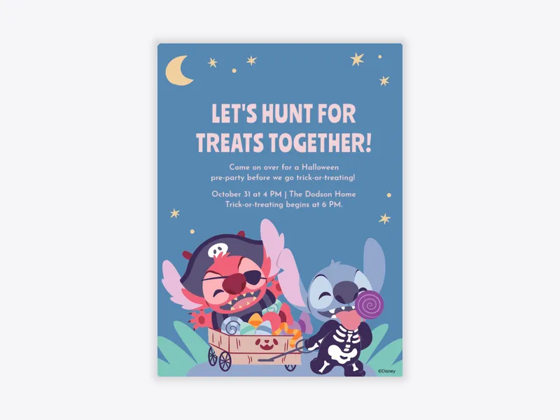 Disney’s Lilo & Stitch: Fun Mischief - halloween - Invitation