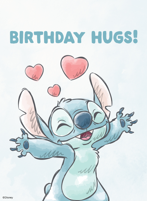 Disney’s Lilo & Stitch: Birthday Hugs - birthday_cards - Card