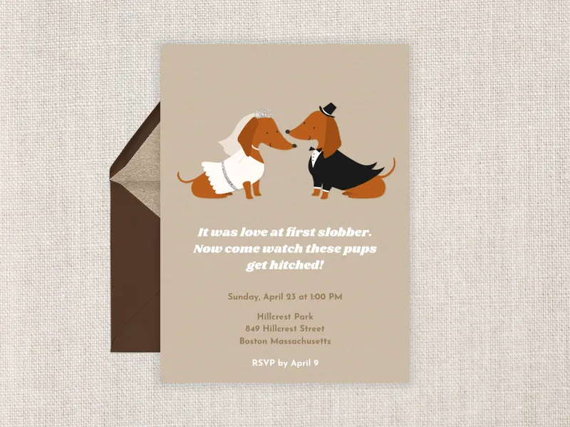 Doggie Wedding - featured - Invitation