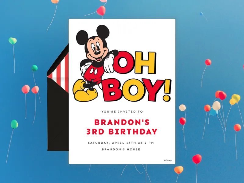 Disney’s Mickey Mouse: Oh Boy! - featured - Invitation