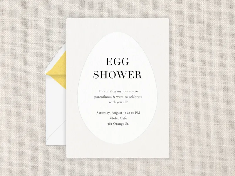 Elegant Egg Shower - featured - Invitation
