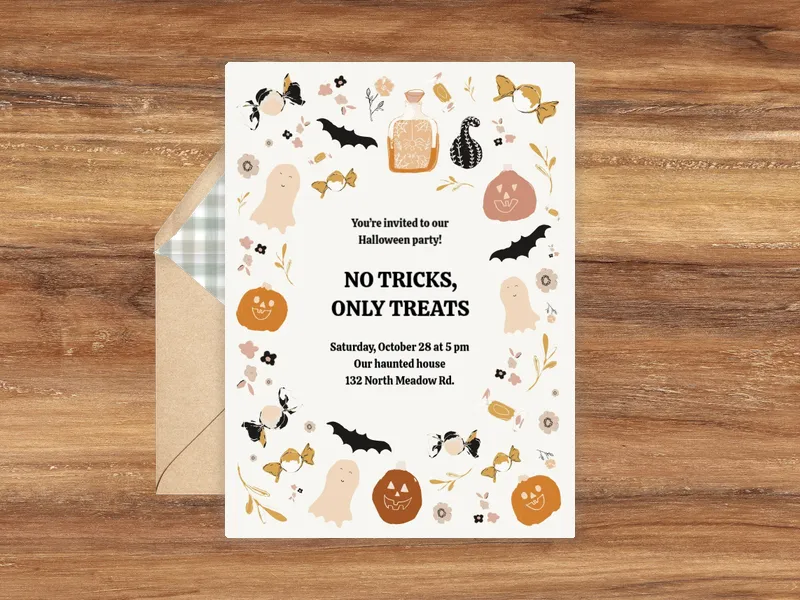 Gather Around the Pumpkin Patch - halloween - Invitation
