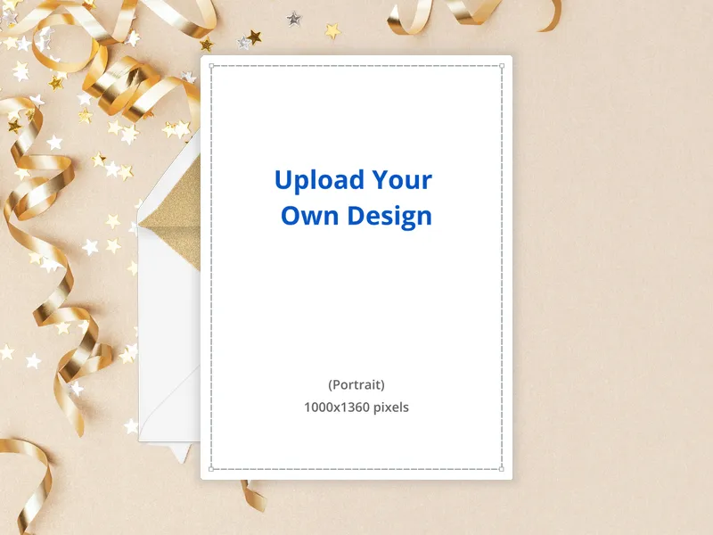 Upload Your Own Design (Golden Ribbons) - design_your_own - Invitation