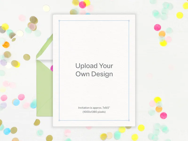 Upload Your Own Design (Confetti & Cake) - birthday - Invitation